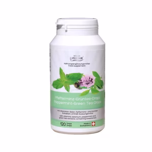 Piparminttu–vihreätee tabletit, 120 tablettia 161 g – S08