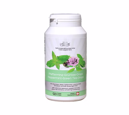 Piparminttu–vihreätee tabletit, 120 tablettia 161 g – S08